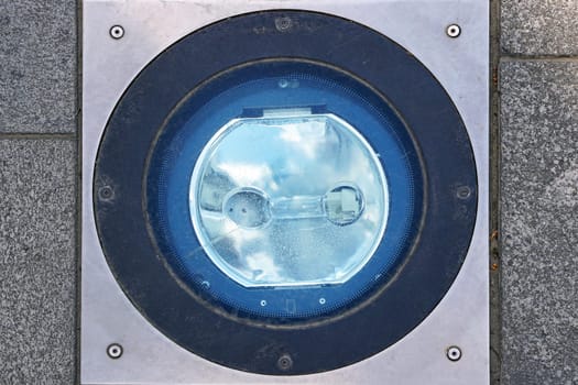 Light in pavement for street decoration