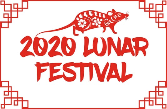 china new year lunar rat 2020 zodiac calendar