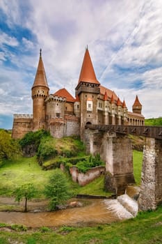 Old Gothic-Renaissance castle in Transylvania, Hunedoara, Romania