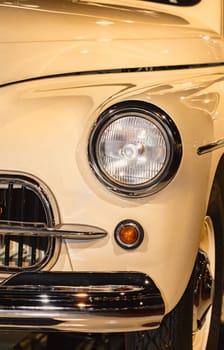 Fragment of an old Red Retro Car