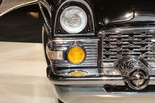 Fragment of an old Red Retro Car