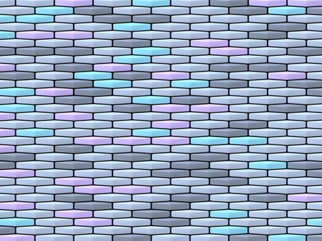 Abstract geometric four pastel color Horizontal bricks background 3D render illustration