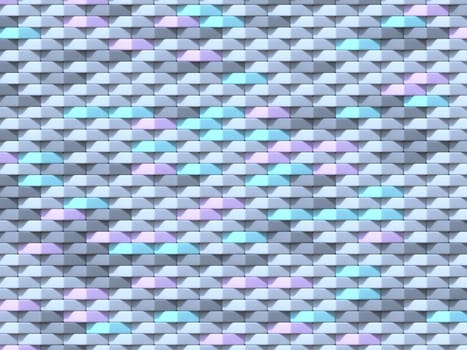 Abstract geometric four pastel color Rectangles with shadows background 3D render illustration