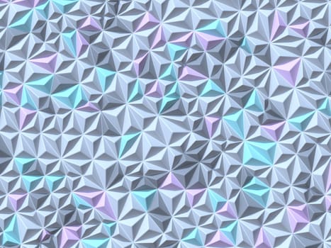 Abstract geometric four pastel color Triangulated background 3D render illustration