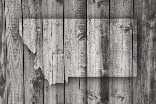 Map of Montana on weathered wood