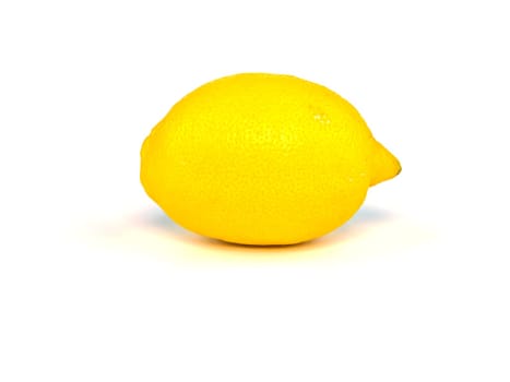 Yellow lemon fruit on a white background with place for text. Harvest. Background image. Free place.