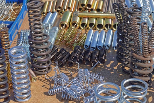 Bunch of springs coils in various dimensions