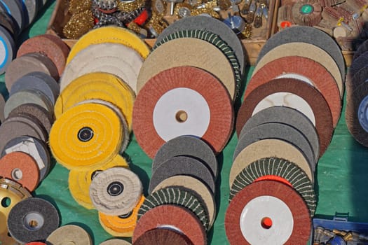 Various grinding and polishing stones discs tools