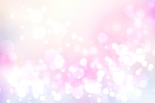 Abstract blurred vivid spring summer light delicate pastel pink blue bokeh background texture with bright soft color circles and bokeh lights. Card concept. Beautiful backdrop illustration.