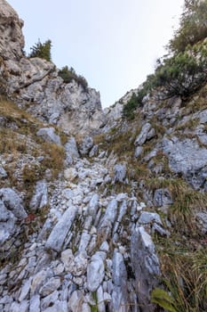 mountain landscape in Piatra Craiului Mountains, Romania