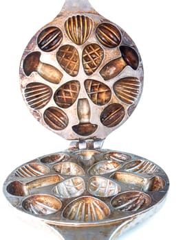 Culinary cookie baking dish on a white background. Kitchen equipment. Cook's tool.