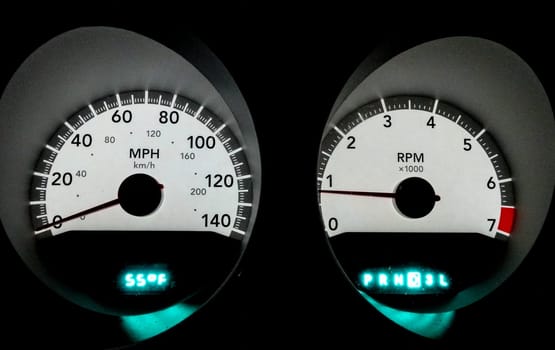 modern car speed meter, racing style