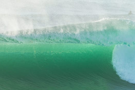 Ocean Wave crashing breaking swells cresting  closeup hollow scenic sea power energy of nature