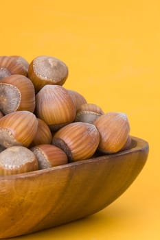 bowl full of hazelnuts