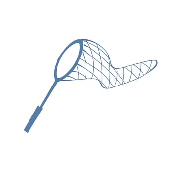 Net for butterflies or fish on white background