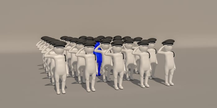3d illustrator police  symbol on white background, 3d rendering of the playing football. Includes selection path.