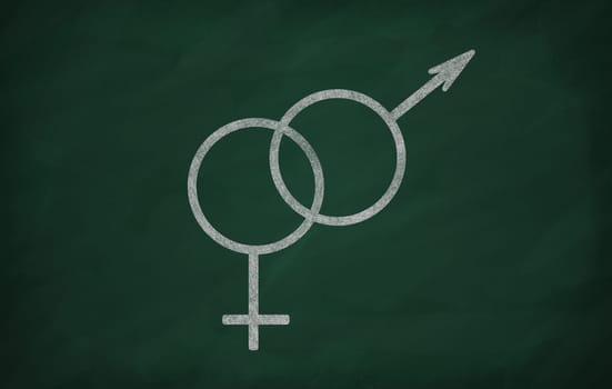 Male and female gender symbols, mars and venus
