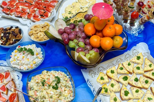 Catering food at a party. In Lithuania.