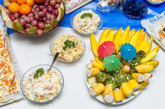 Catering food at a party. In Lithuania.
