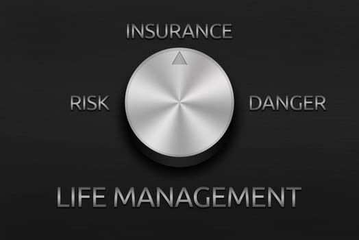 The life management handle on the metal plate