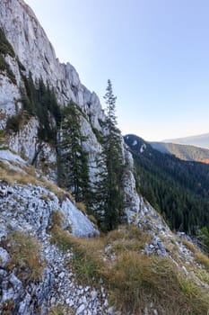 mountain landscape in Piatra Craiului Mountains, Romania
