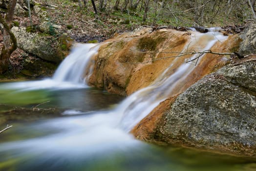 Beautiful waterfall in the forest of national park