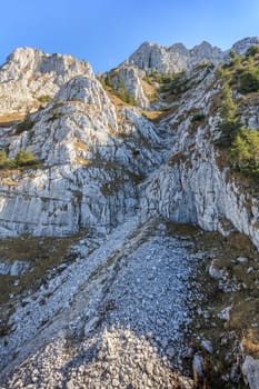 mountain landscape in Piatra Craiului Mountains, Romania