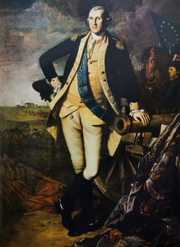Portrait of George Washington at the Battle of Princeton. Painted by Charles Wilson Peale, 1779. Pennsylvania Academy of Fine Arts, USA
