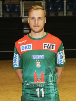 swedish handball player Daniel Petersson, SC Magdeburg, Liqui Moly HBL, Handball-Bundesliga Season 2019-20