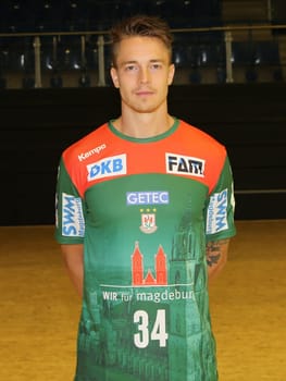 danish Handball Player Michael Damgaard, SC Magdeburg, Liqui Moly HBL, Handball-Bundesliga Season 2019-20