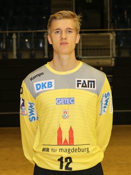 swedish handball goalkeeper Tobias Thulin, SC Magdeburg, Liqui Moly HBL, Handball-Bundesliga Season 2019-20