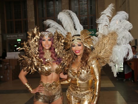 German reality TV actress Patricia Blanco and Eroticmodel Micaela Schaefer at the erotic fair Venus 2019 in Berlin