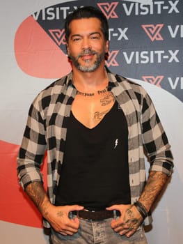 actor and model Aurelio Savina at the erotic fair Venus 2019 in Berlin