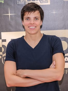 german swimmer Franziska Hentke SC Magdeburg , DSV in the campaign "Pictures of Hope"" in Magdeburg"