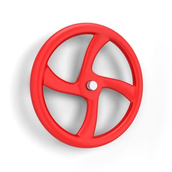 Valve wheel. 3d illustration isolated on white background
