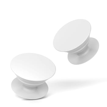 Blank telephone pop socket mockup. 3d illustration isolated on white background