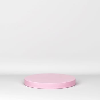 Simple podium. Showcase stand for your product. 3d illustration
