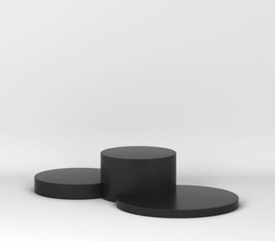 Simple podium. Showcase stand for your product. 3d illustration