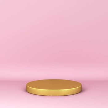 Simple podium. Showcase stand for your product. 3d illustration