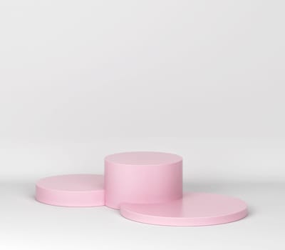 Simple podium. Showcase stand for your product. 3d illustration