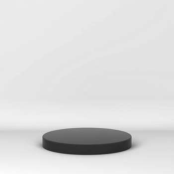 Simple podium. Showcase stand for your product. 3d illustration