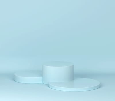 Simple podium. Showcase stand for your product. 3d illustration