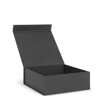 Blank box package. 3d illustration isolated on white background
