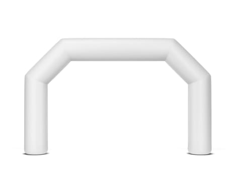 Inflatable promotion arch mock up. 3d illustration isolated on white background