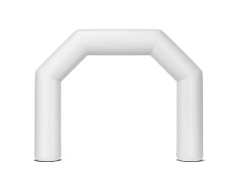 Inflatable promotion arch mock up. 3d illustration isolated on white background