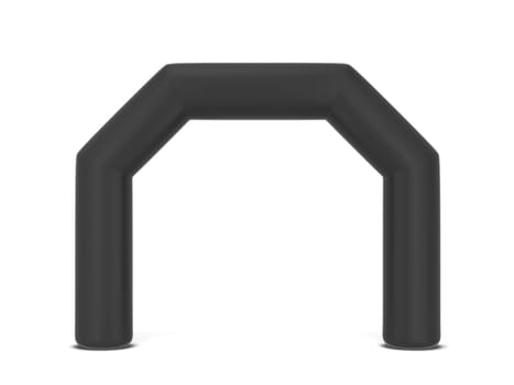 Inflatable promotion arch mock up. 3d illustration isolated on white background
