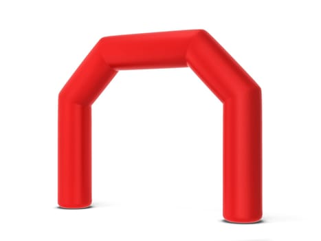 Inflatable promotion arch mock up. 3d illustration isolated on white background
