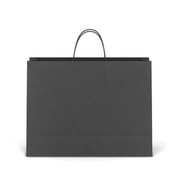 Blank shopping bag mockup. 3d illustration isolated on white background