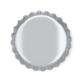 Blank bottle cap. 3d illustration isolated on white background