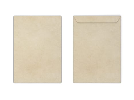Blank paper c4 envelope. 3d illustration isolated on white background